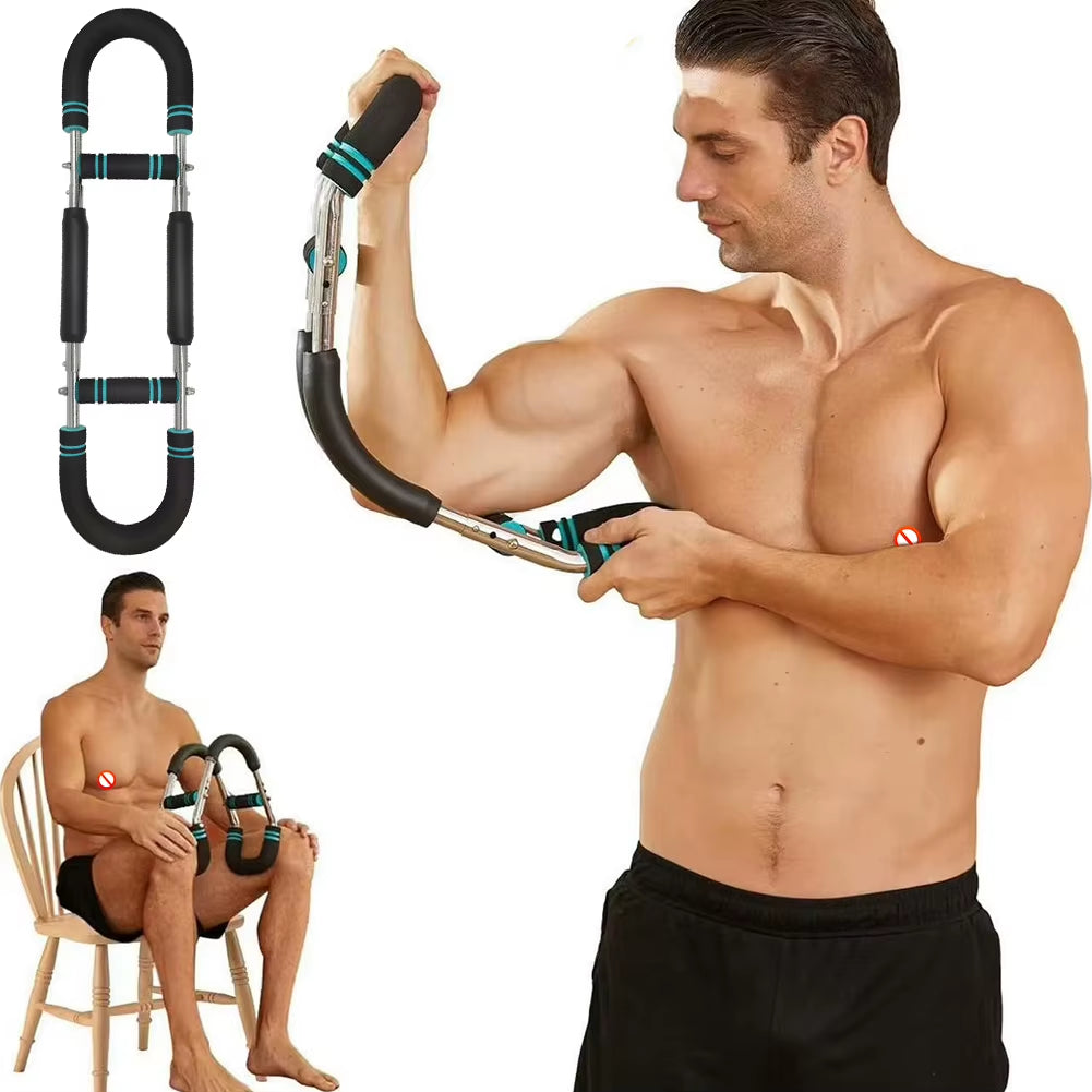 Twister Arm Exerciser Adjustable Chest Expander Spring Workout Bar Power Twister Bar Portable Home Fitness Equipment