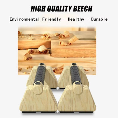 Wood Parallettes Bar for Floor Push up Bar Calisthenics Exercise Equipment for Home 