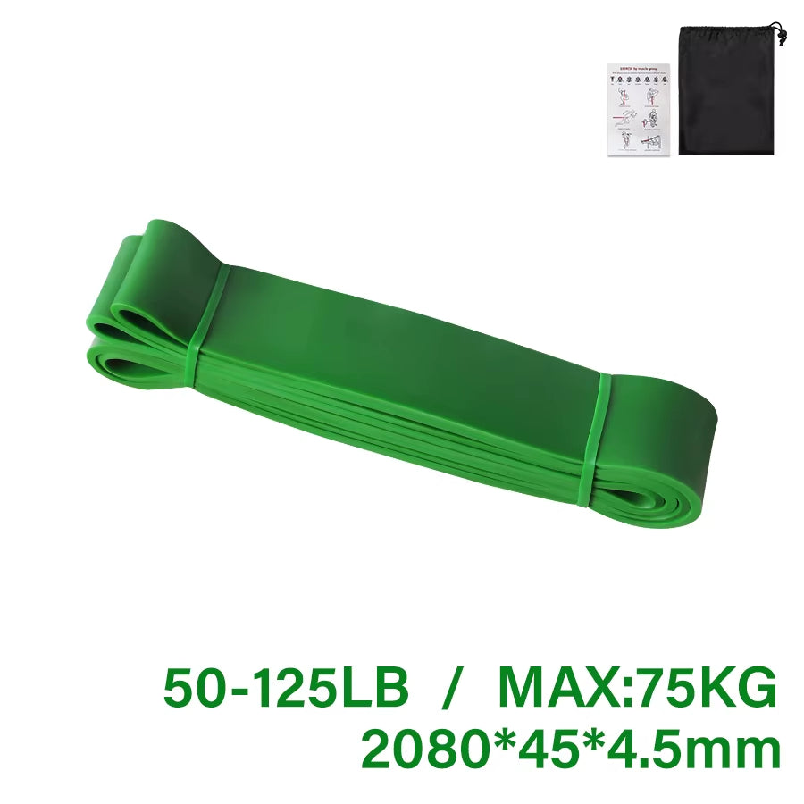 Workout Pilates Latex Resistance Band Exercise Elastic Band for Sport Strength Pull up Assist Band Heavy Duty Fitness Equipment