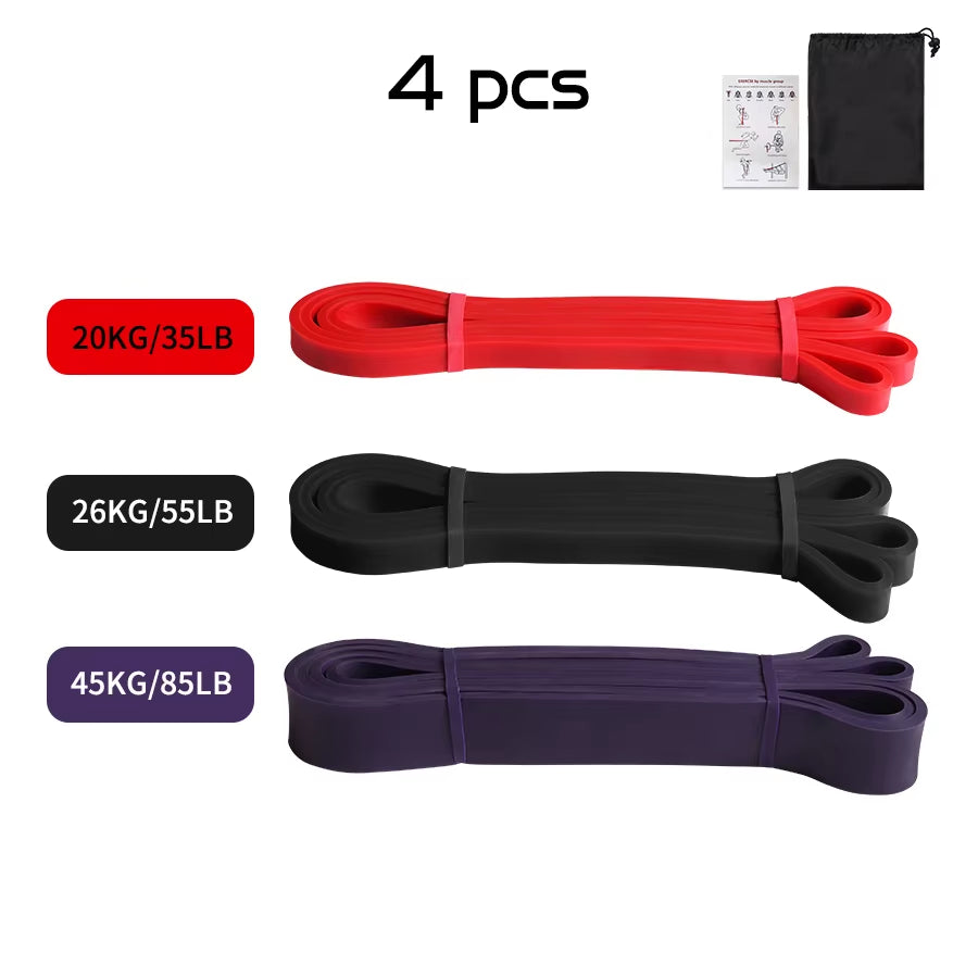 Workout Pilates Latex Resistance Band Exercise Elastic Band for Sport Strength Pull up Assist Band Heavy Duty Fitness Equipment