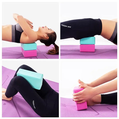 2PCS Gym Blocks Foam Brick Training Exercise Fitness Equipment Dance Yoga Auxiliary Tool Stretching Body Shaping Yoga Blocks