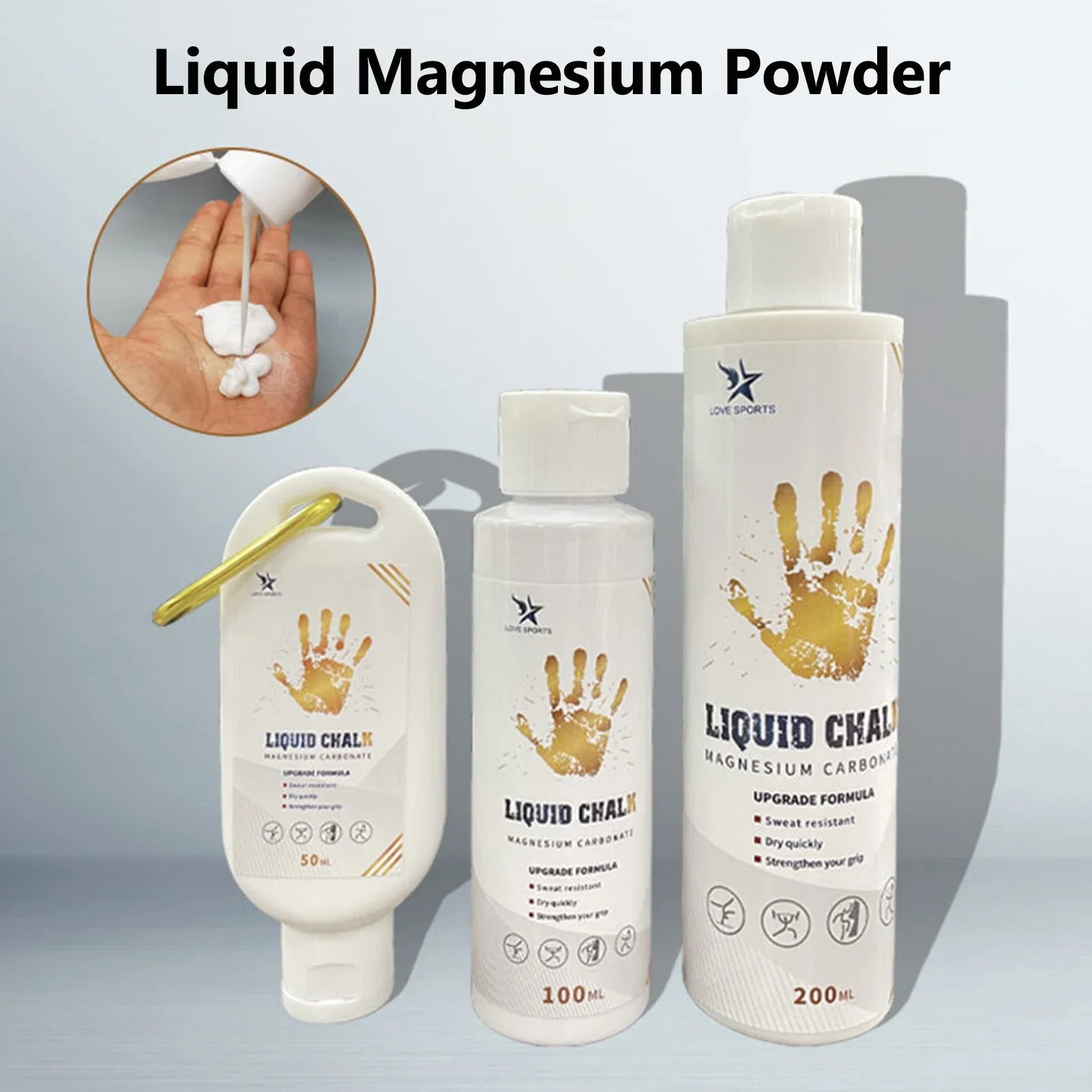 50/100/200Ml Liquid Chalk Sports Magnesium Powder Fitness Weight Lifting anti Slip Cream Grip Weight Lifting Climbing Gym