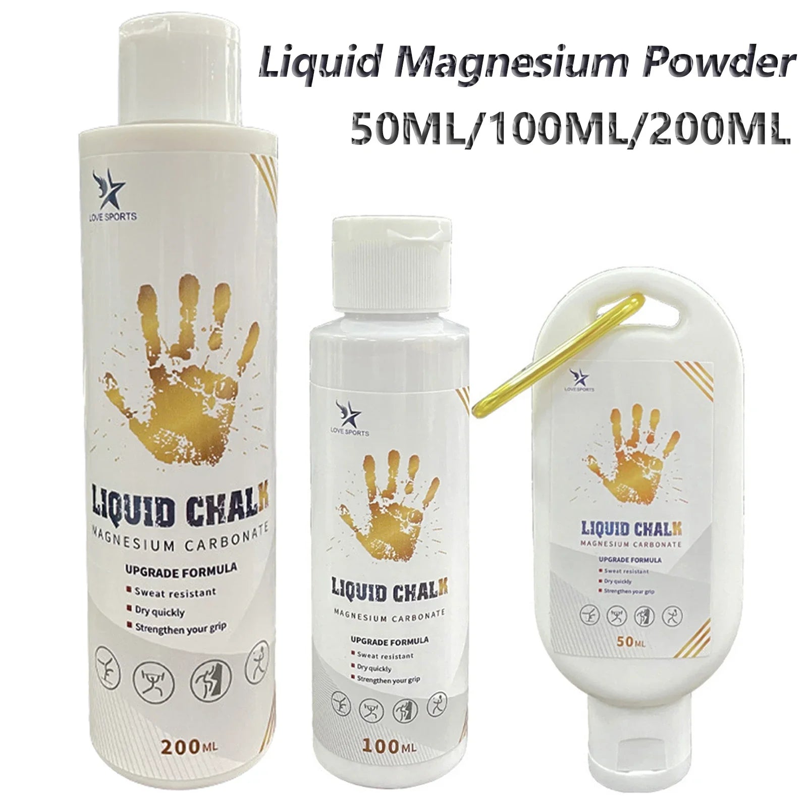 50/100/200Ml Liquid Chalk Sports Magnesium Powder Fitness Weight Lifting anti Slip Cream Grip Weight Lifting Climbing Gym