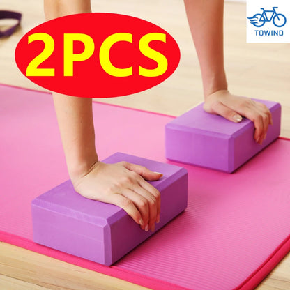 2PCS Gym Blocks Foam Brick Training Exercise Fitness Equipment Dance Yoga Auxiliary Tool Stretching Body Shaping Yoga Blocks