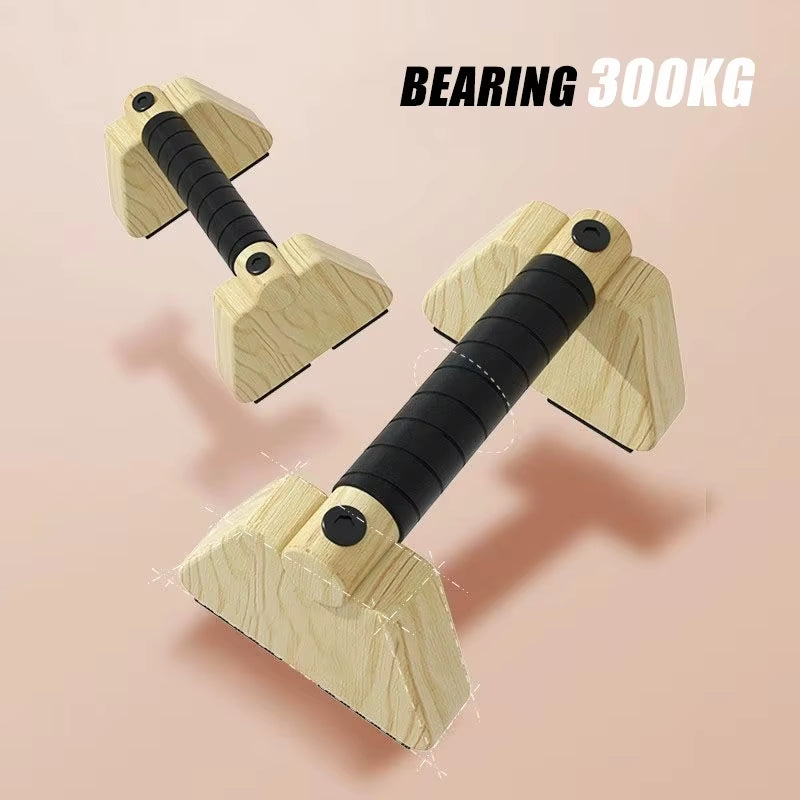 Wood Parallettes Bar for Floor Push up Bar Calisthenics Exercise Equipment for Home 