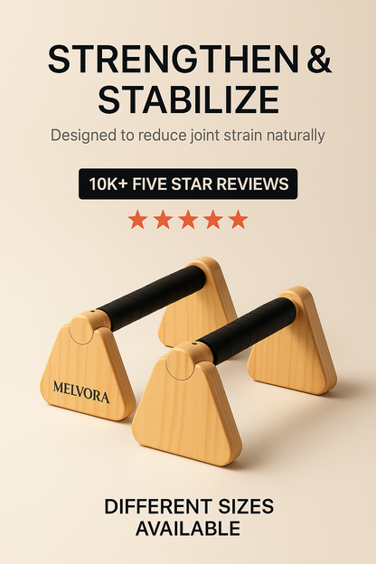 Wood Parallettes Bar for Floor Push up Bar Calisthenics Exercise Equipment for Home